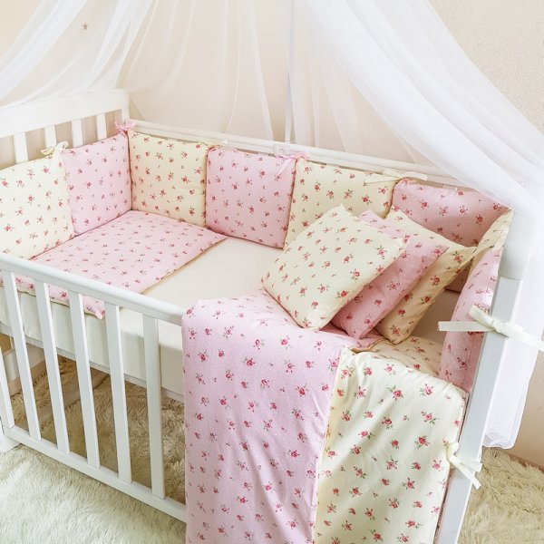 Постельный комплект Baby Design Премиум Прованс розовый