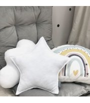 Подушка Звезда декор Белая