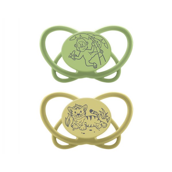 Пустушка кругла "Мій метелик " "Зелена Серія" (Зелений) (силікон) (від 0 до 6 місяців),(2 шт)/ NIP
