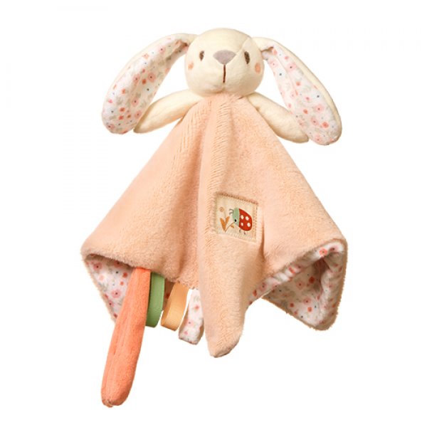 Обіймашка для малюків з брязкальцем "Веселий кролик" (25*25 см) "BabyOno"