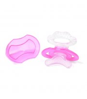 Прорезыватель для зубов силиконовый охлаждающий "Первые зубки" (Розовый) "BabyOno"
