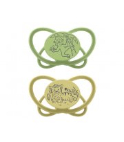 Пустушка кругла "Мій метелик " "Зелена Серія" (Зелений) (силікон) (від 16 до 32 місяців)(2 шт)