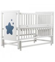 Красиве Дитяче ліжко Дубок Зірочка без ящика 9800-DZ-01, білий, білий