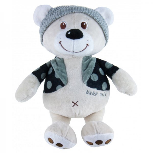 Плюшева іграшка Baby Mix TE-8623-30 Ведмедик у шапці TE-8623-30, white, білий