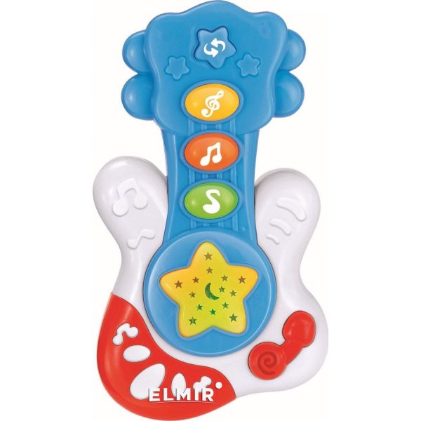 Пластиковая музыкальная Гитара Baby Mix PL-419750 голубого цвета