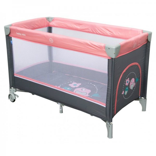 Манеж - кровать Baby Mix HR-8052 Воробышки HR-8052 Bird, pink, розовый