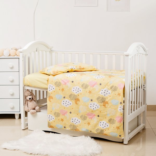 Змінне ліжко 3 ел Twins Premium Glamour Limited 3064-PGNEWC-05 Clouds yellow, жовтий