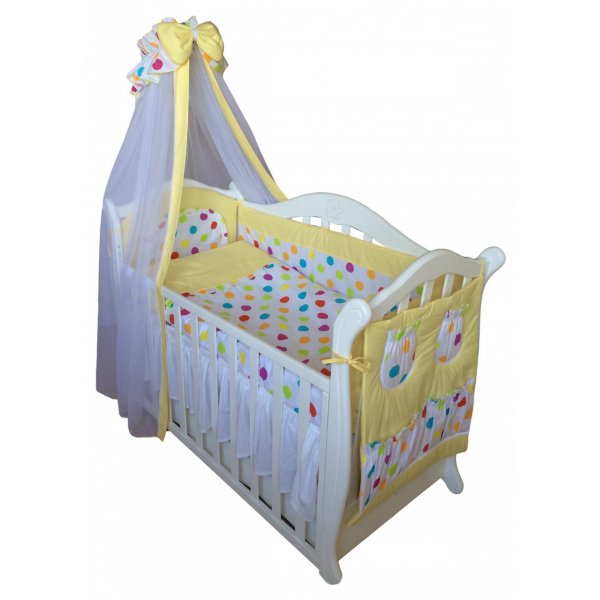 Дитяче ліжко Twins Comfort Кольорові горохи С-036