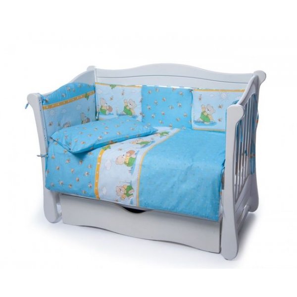 Детская постель Twins Comfort 4 элемента бампер подушки Медуны
