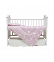 Змінне ліжко 3 ел Twins Satin Limited, pink, рожевий