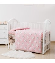 Змінне ліжко 3 ел Twins Premium Glamour Limited 3064-PGNEWM-08 Moon pink, рожевий