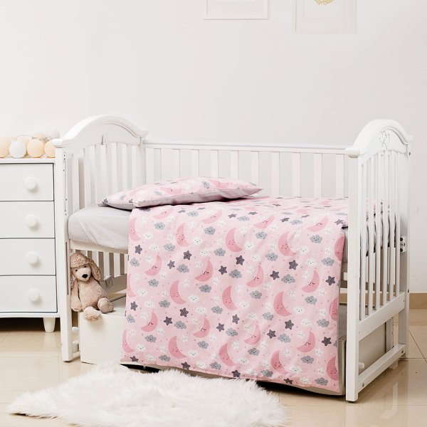 Змінне ліжко 3 ел Twins Premium Glamour Limited 3064-PGNEWN-08 Ноченька рожева, рожевий
