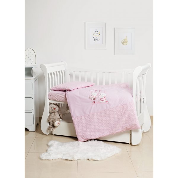 Змінне ліжко 3 ел Twins Limited 3099-TL-004, Dog & cat pink, рожевий