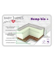 Матрас Baby Veres Hemp Bio+ (подростковый матрас 22 см) – 190х120х22см – 22 см