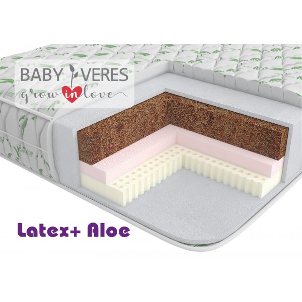 Матрац Baby Veres Latex+ Aloe vera (підлітковий матрац 22 см) - 200х120х22см - 22 см
