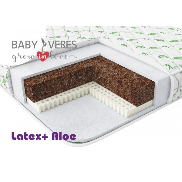 Матрац Baby Veres Latex+ Aloe vera (підлітковий матрац 10 см) - 160х80х10см - 10 см