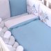 Постельный комплект Baby Veres "Scandi blue" (6ед) - сменная постель молочная/белая (+780)