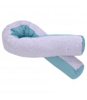 Подушка для годування Baby Veres "Comfort Long Velour grey-tiffany" 170*52