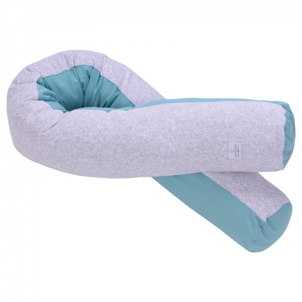 Подушка для кормления Baby Veres "Comfort Long Velour grey-tiffany" 170*52