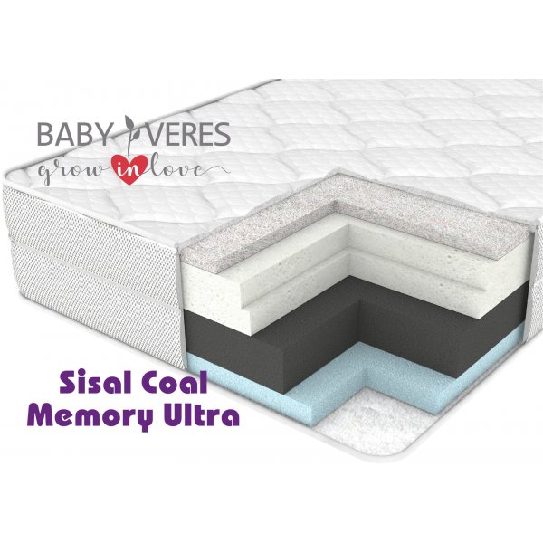 Матрац Baby Veres Sisal Coal Memory Ultra (підлітковий матрац 14 см) - 200х80х14см - 14 см