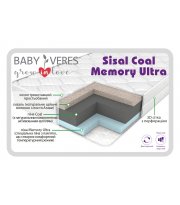 Матрац Baby Veres Sisal Coal Memory Ultra (підлітковий матрац 10 см) - 200х140х10см - 10 см