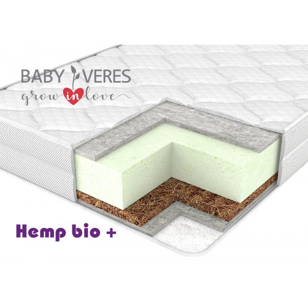 Матрац Baby Veres Hemp Bio+ (підлітковий матрац 10 см) - 200х80х10см - 10 см
