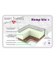Матрас Baby Veres "Hemp bio+" (матрас для новорожденных с дышащим эффектом) – 12 см – 120х60х12см