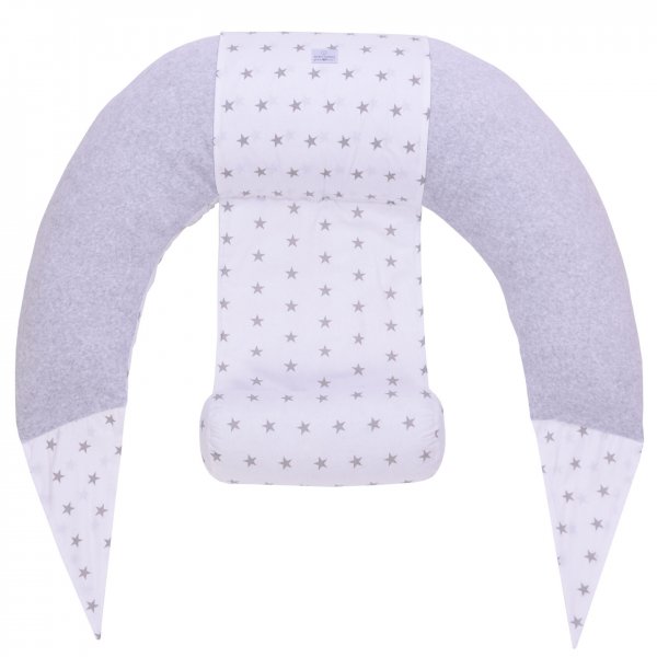 Подушка для годування Baby Veres "Comfort Lux Velour stars grey" 200*75