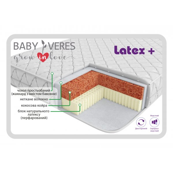 Матрас Baby Veres Latex + 12 (матрас для новорожденных) – 12 см