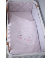 Постільний комплект Baby Veres "Lovely girl NEW" (6од.) - Змінний постільній комплект універсальний рожевий 3 од. 110*90 (+780грн.)