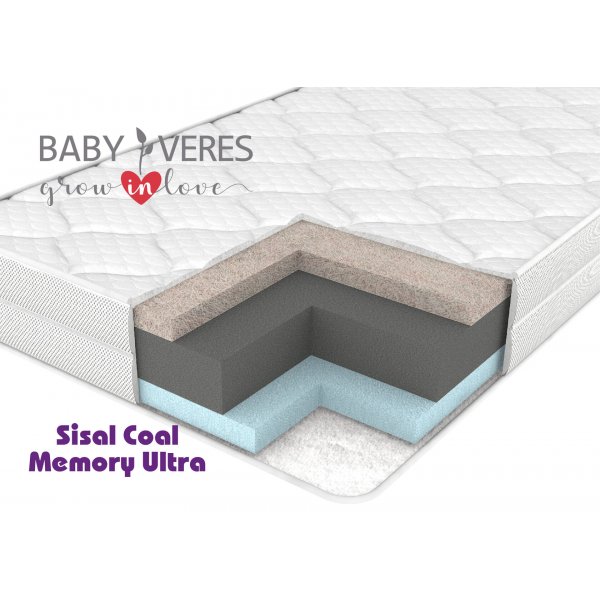 Матрас Baby Veres Sisal Coal Memory Ultra (подростковый матрас 10 см) – 190х120х10см – 10 см
