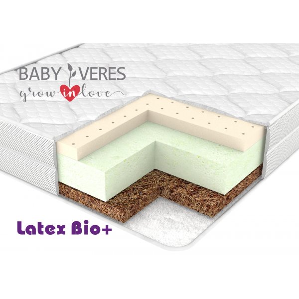 Матрац Baby Veres "Latex bio+" (матрац для новонароджених з дихаючим ефектом) - 120х60х10см - 10 см