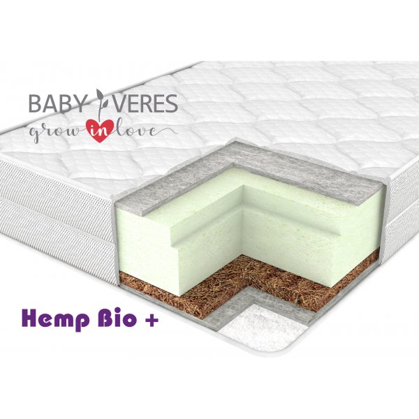 Матрац Baby Veres Hemp Bio+ (підлітковий матрац 22 см) - 190х90х22см - 22 см