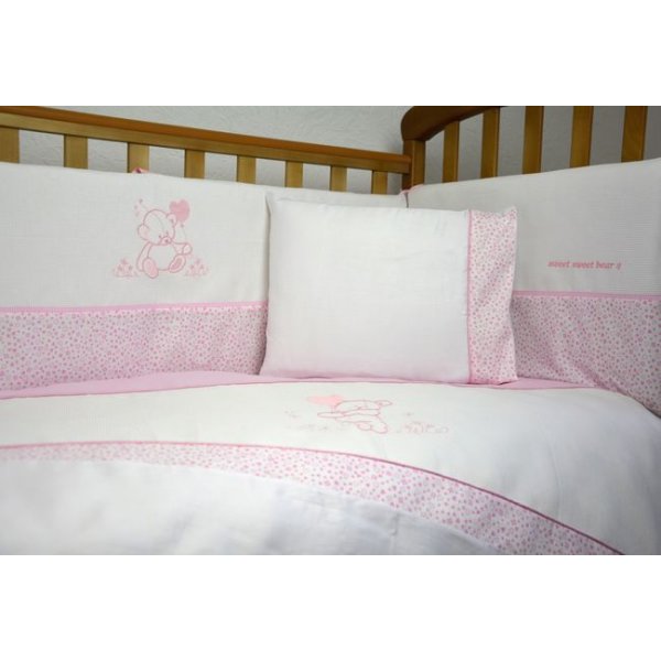 Сменная постель Veres Sweet Bear pink(3ед.) арт. 153.1.08